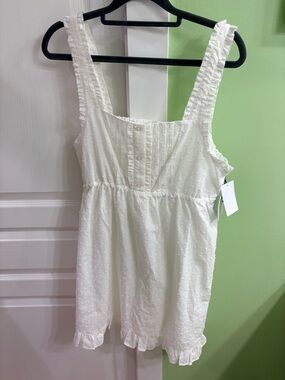 Abound White Smocked Strapless Romper